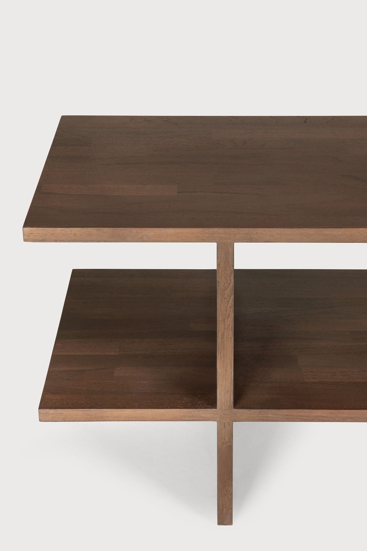 Kabuki side table - varnished teak - brown - rectangular White Cliff Studio Side Table