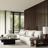 Kabuki side table - varnished teak - brown - rectangular White Cliff Studio Side Table