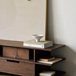 Kabuki TV cupboard - varnished teak - brown - 2 drawers White Cliff Studio Media Console