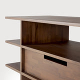 Kabuki TV cupboard - varnished teak - brown - 2 drawers White Cliff Studio Media Console