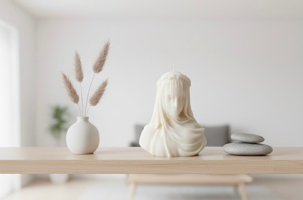 Lady in Veil White Cliff Studio Candles