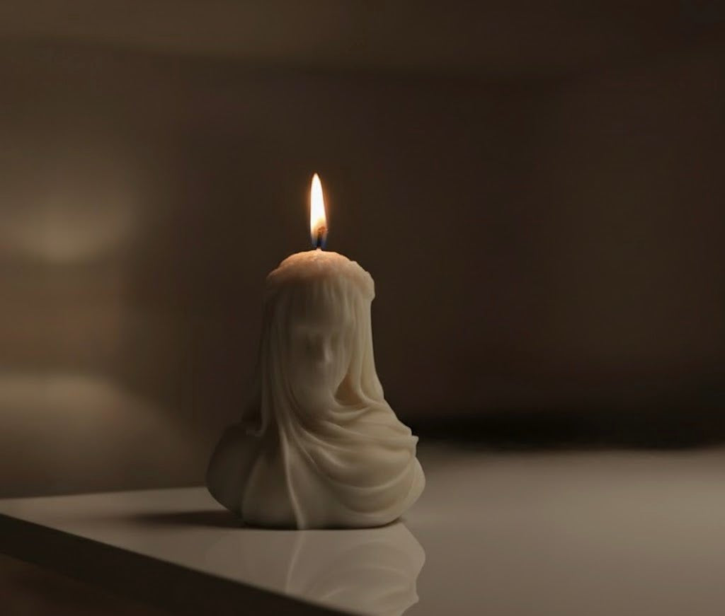 Lady in Veil White Cliff Studio Candles