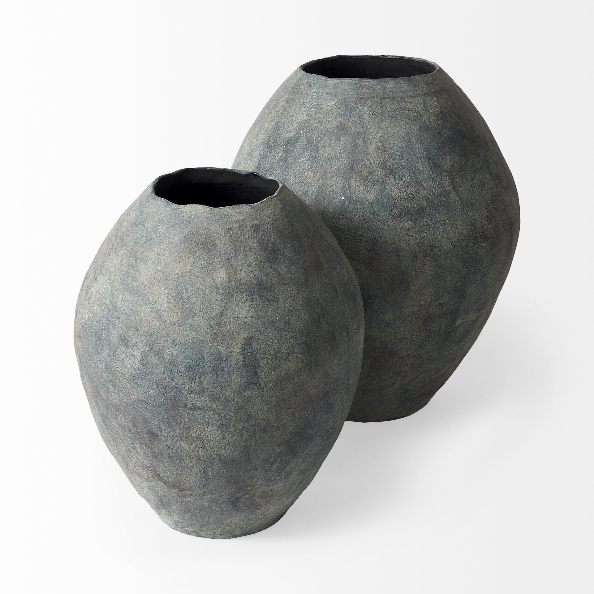Large Gray Ceramic Vase