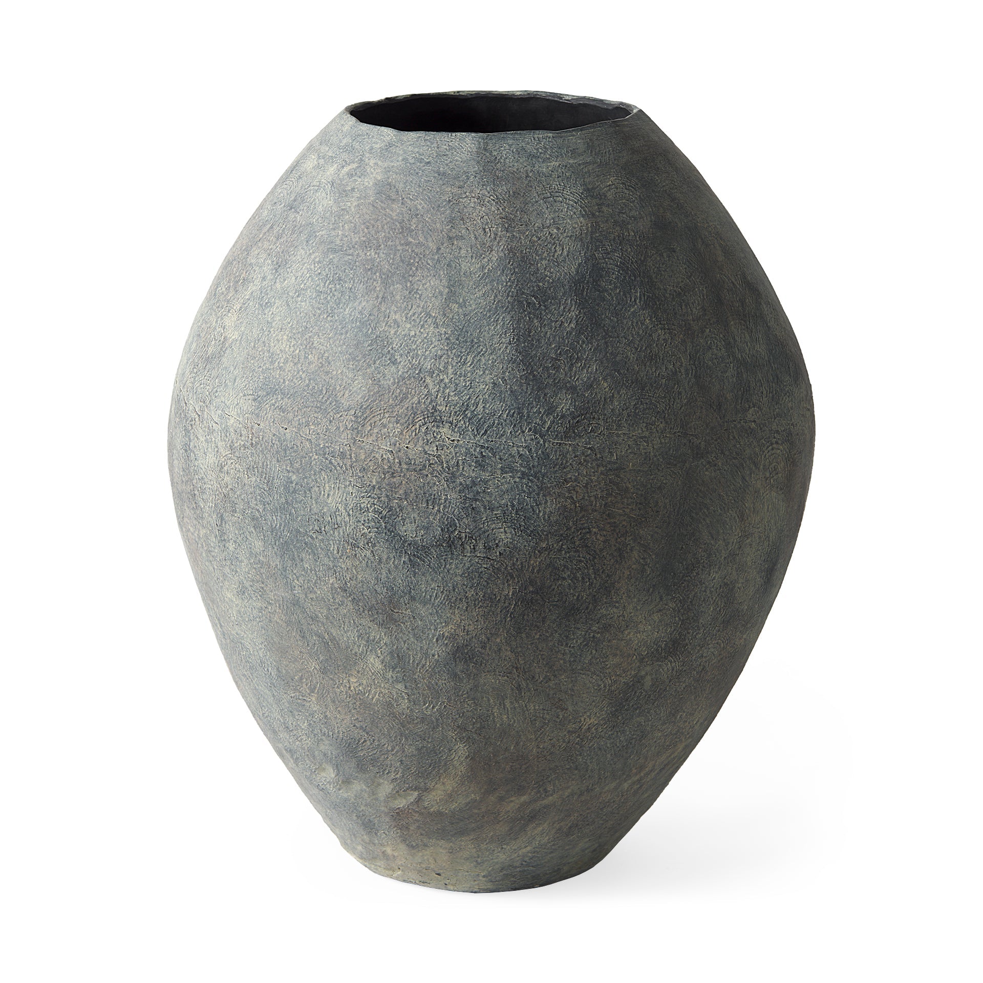 Large Gray Ceramic Vase
