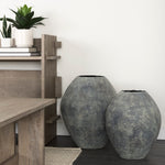 Large Gray Ceramic Vase