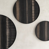 Layered Clay wall art - black metal frame - round - L White Cliff Studio Wall Decor & Art