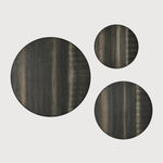 Layered Clay wall art - black metal frame - round - L White Cliff Studio Wall Decor & Art