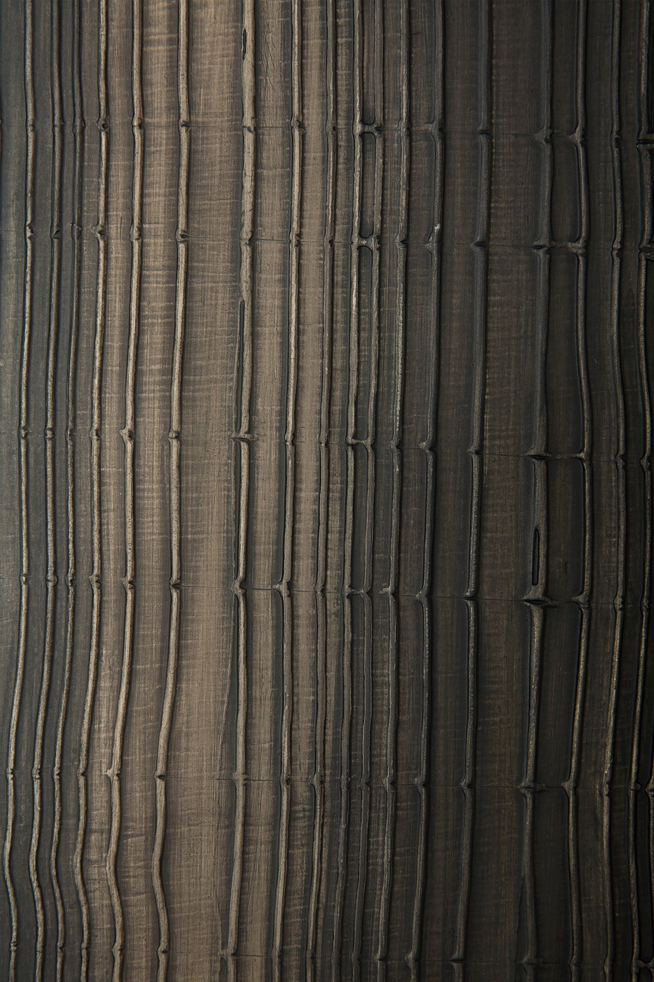 Layered Clay wall art - black metal frame - round - L White Cliff Studio Wall Decor & Art