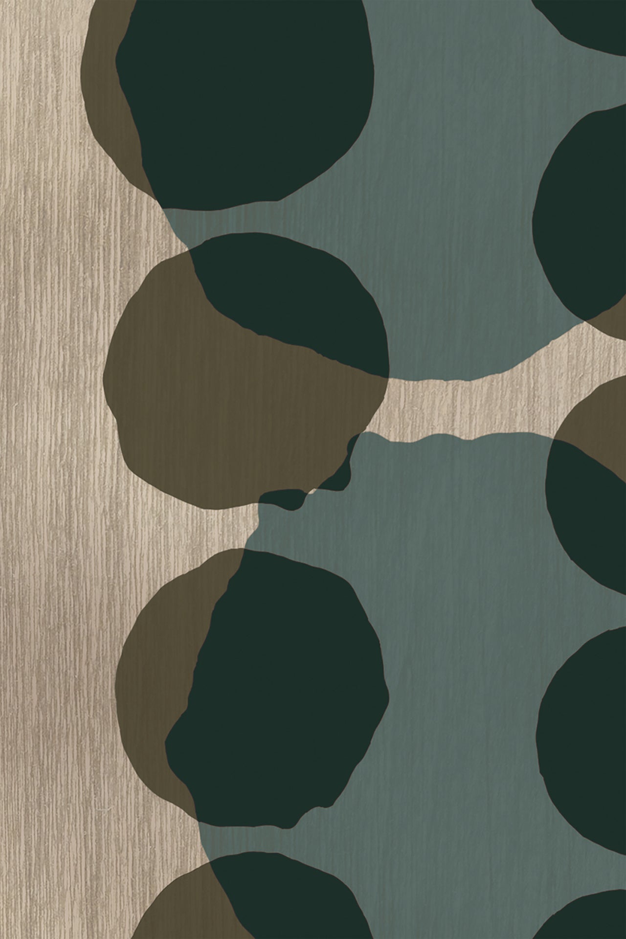 Layered Dots tray - glass - Slate - round - L White Cliff Studio Trays