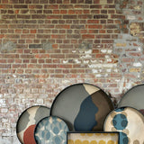 Layered Dots tray - glass - Slate - round - L White Cliff Studio Trays