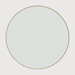 Layers wall mirror - varnished oak frame - round White Cliff Studio Wall Mirror