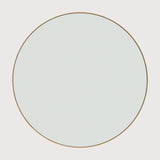 Layers wall mirror - varnished oak frame - round White Cliff Studio Wall Mirror