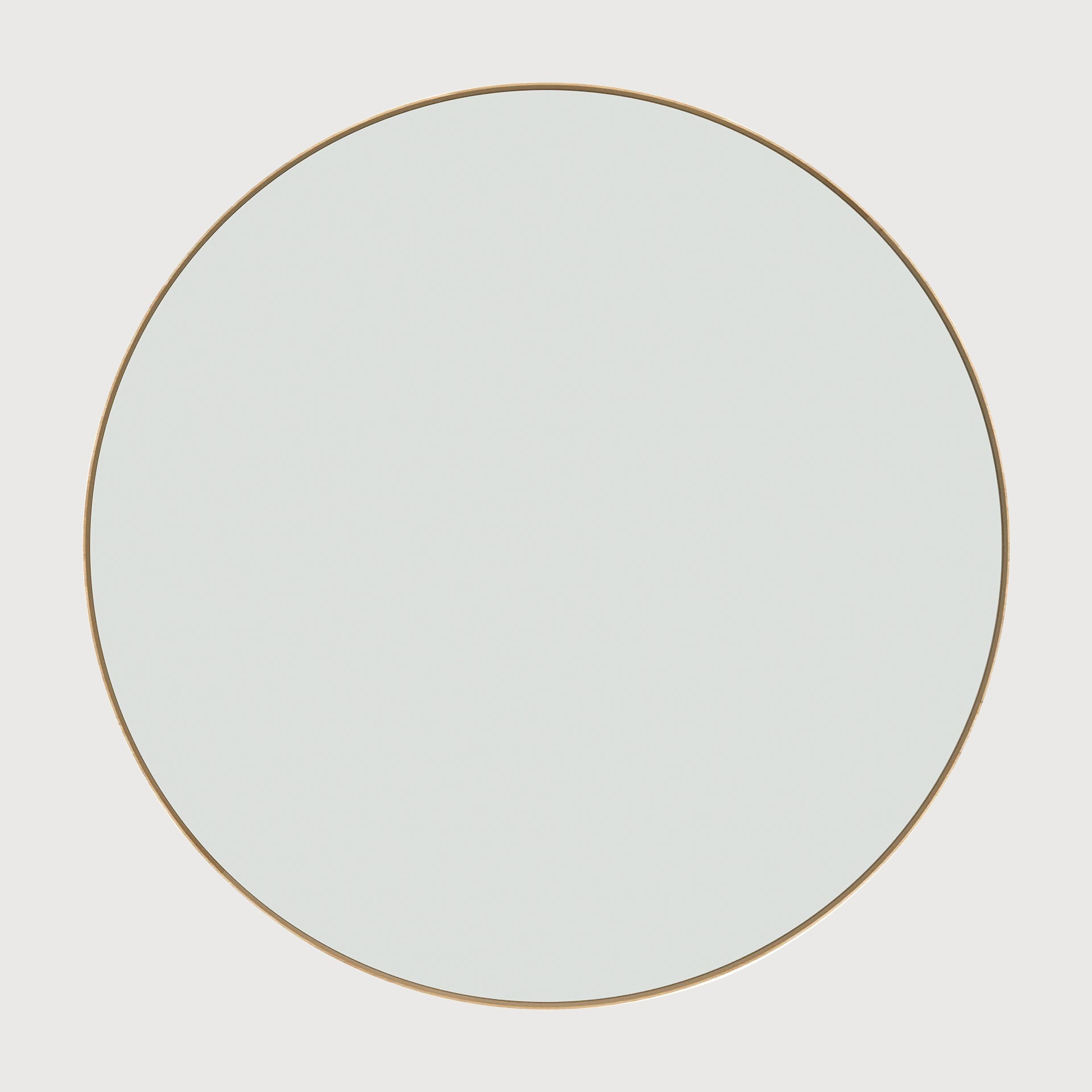 Layers wall mirror - varnished oak frame - round White Cliff Studio Wall Mirror