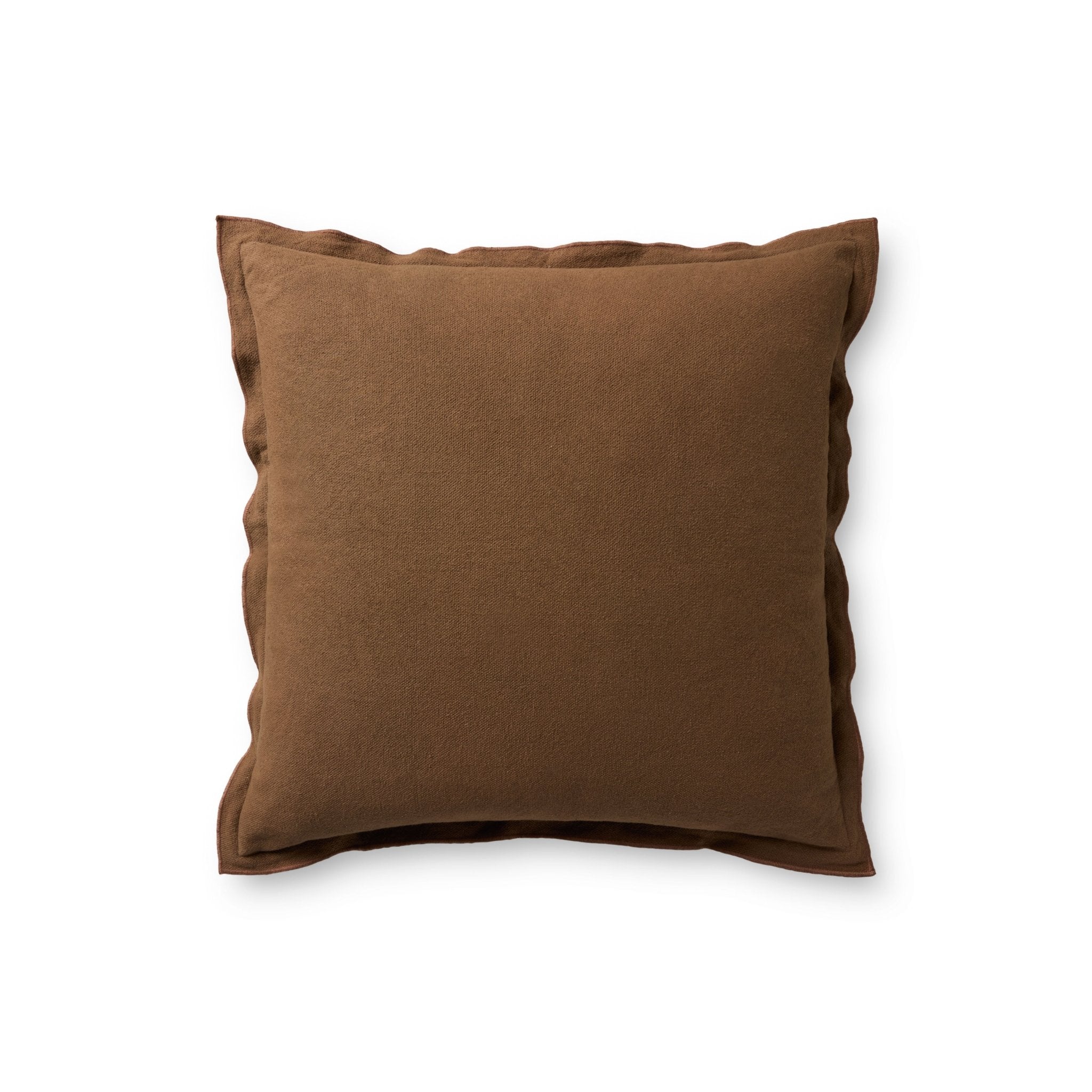 Leanne Ford x Loloi Captain Brown 18'' x 18'' Pillow Cover Only White Cliff Studio Throw Pillows