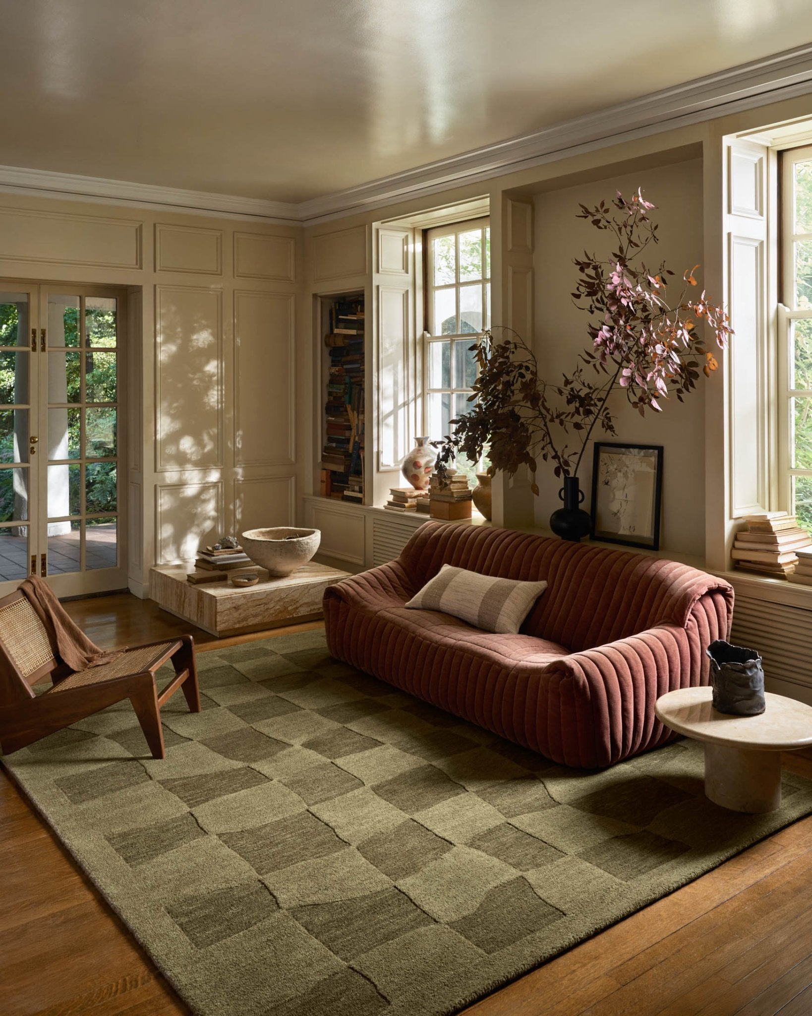Leanne Ford x Loloi Craven Green / Olive Rug White Cliff Studio Rugs