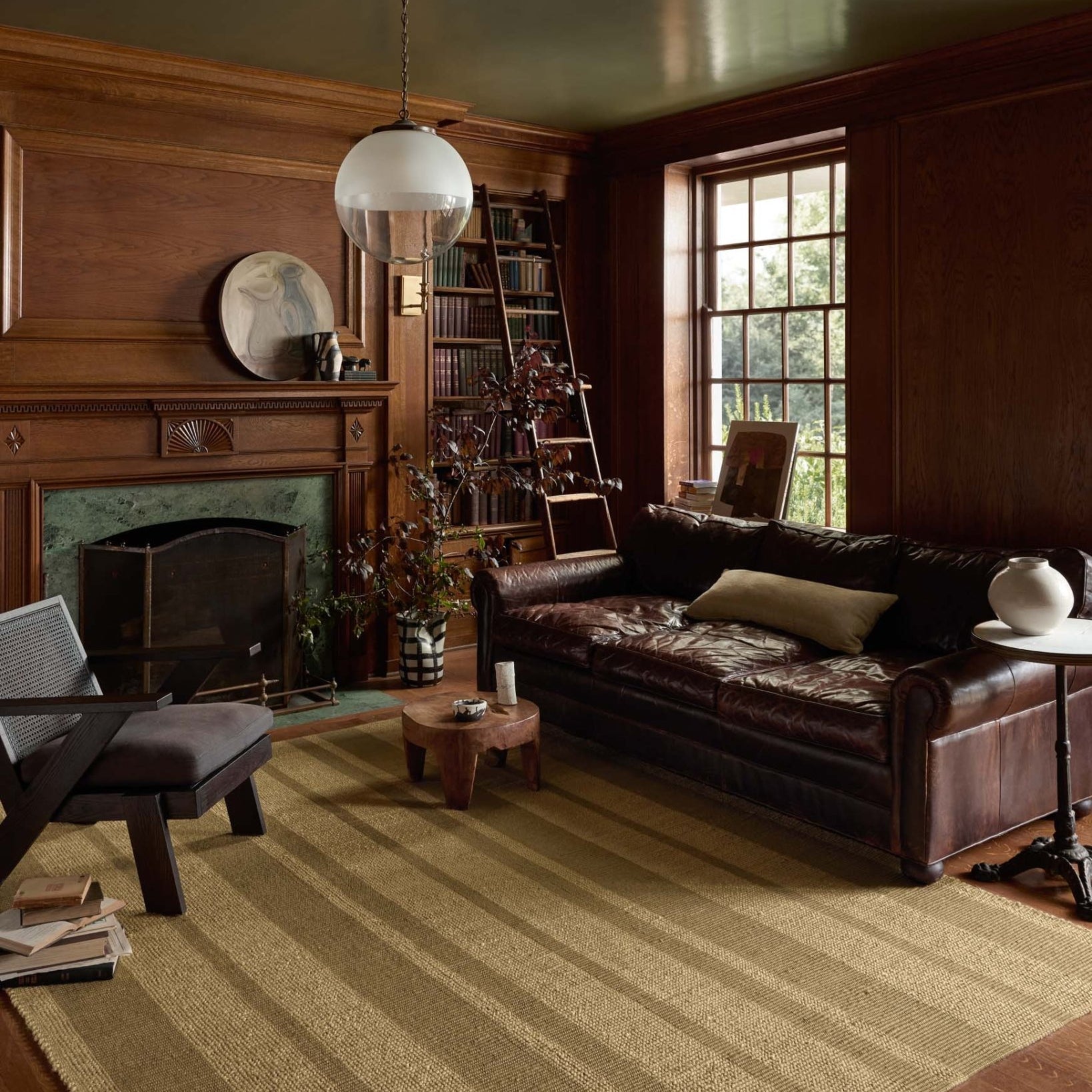 Leanne Ford x Loloi Weatherstaff Natural / Olive Rug White Cliff Studio Rugs