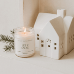 Let It Snow Soy Candle - Clear 9 oz Jar White Cliff Studio Candles and Candle Accessories