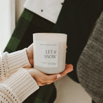 Let It Snow Soy Candle - Tan Matte Jar - 15 oz White Cliff Studio Candles and Candle Accessories
