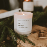 Let It Snow Soy Candle - White Jar - 11 oz White Cliff Studio Candles and Candle Accessories