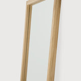 Light Frame floor mirror - oak frame - rectangular White Cliff Studio Floor Mirror