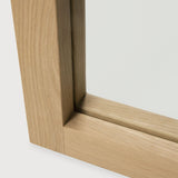 Light Frame floor mirror - oak frame - rectangular White Cliff Studio Floor Mirror