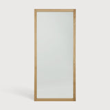Light Frame floor mirror - oak frame - rectangular White Cliff Studio Floor Mirror