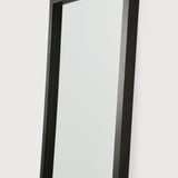 Light Frame floor mirror - varnished oak frame - black - rectangular White Cliff Studio Floor Mirror