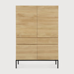 Ligna cupboard - oak - 4 doors - 2 drawers White Cliff Studio Cab inet