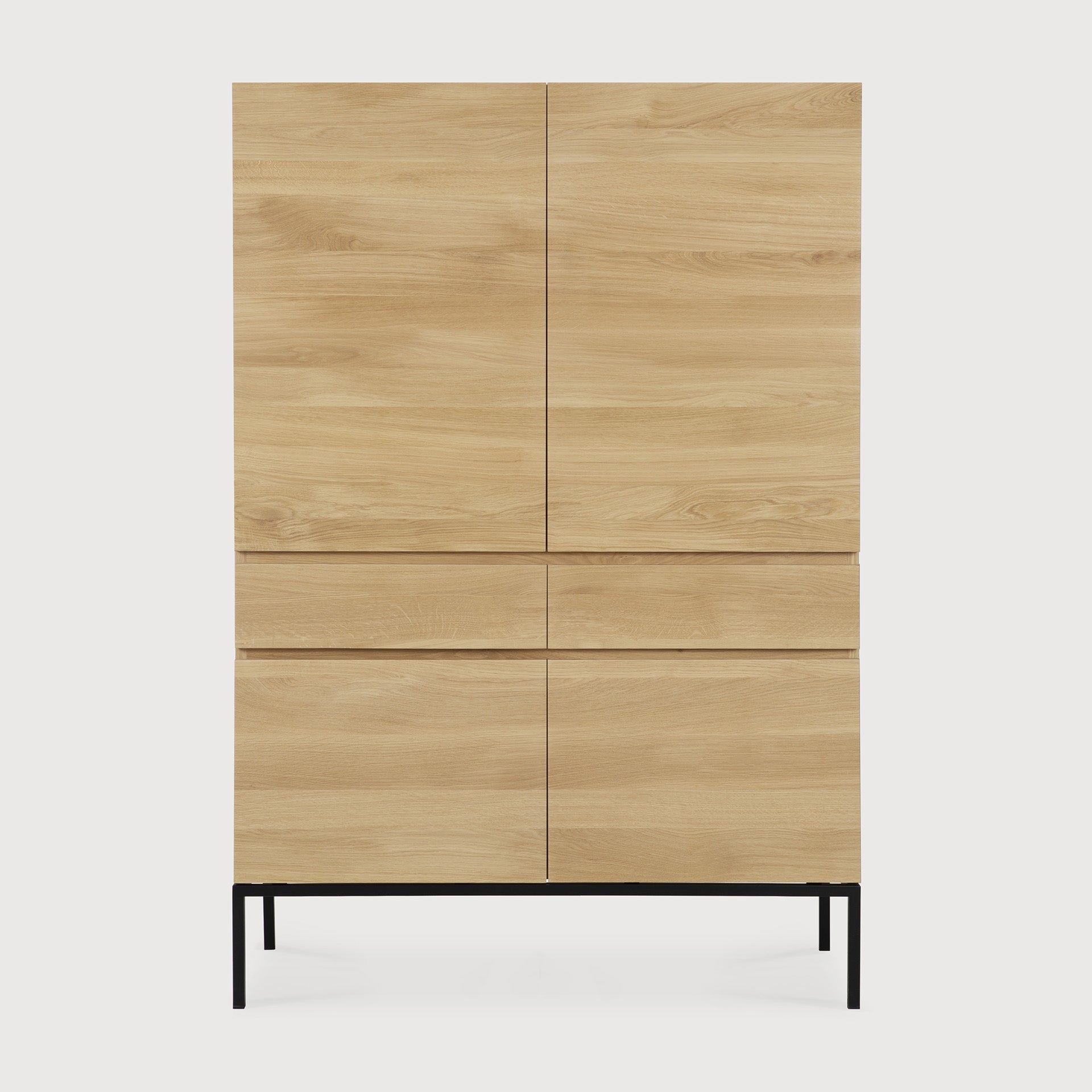 Ligna cupboard - oak - 4 doors - 2 drawers White Cliff Studio Cab inet