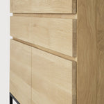 Ligna cupboard - oak - 4 doors - 2 drawers White Cliff Studio Cab inet