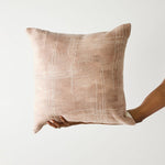 Linear Dusty Rose Hand - Felted Merino Wool Throw Pillow
