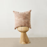 Linear Dusty Rose Hand - Felted Merino Wool Throw Pillow