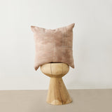 Linear Dusty Rose Hand - Felted Merino Wool Throw Pillow
