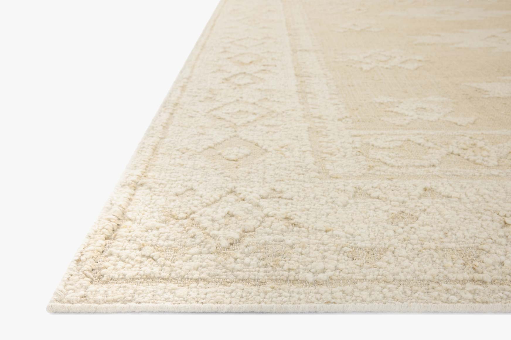 Loloi Alara Ivory / Natural Rug White Cliff Studio Area Rugs