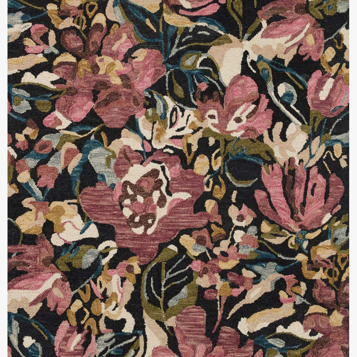 Loloi Belladonna Black / Berry Rug White Cliff Studio Area Rugs
