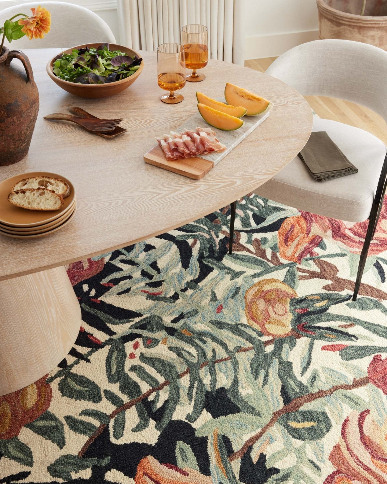 Loloi Belladonna Ivory / Lagoon Rug White Cliff Studio Area Rugs