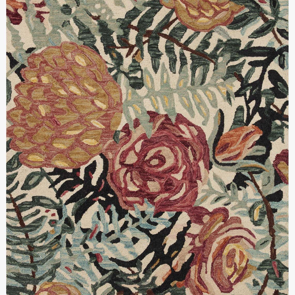 Loloi Belladonna Ivory / Lagoon Rug White Cliff Studio Area Rugs