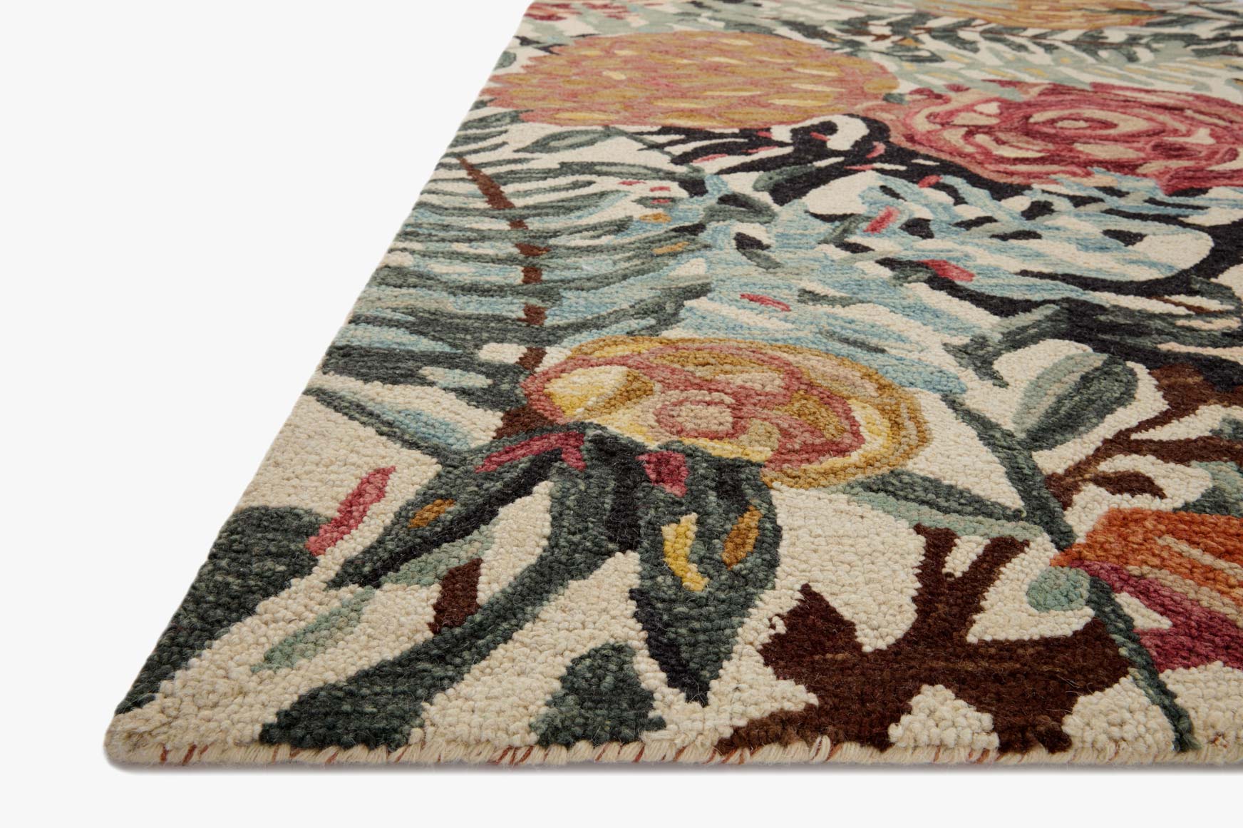 Loloi Belladonna Ivory / Lagoon Rug White Cliff Studio Area Rugs