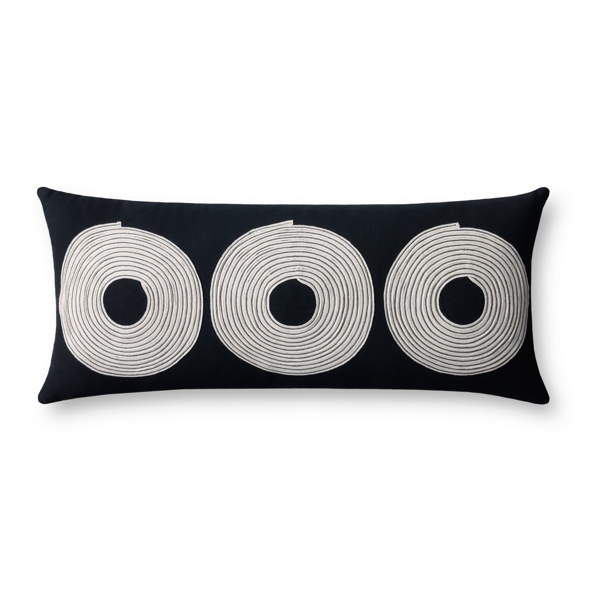 Loloi Black / Natural Pillow White Cliff Studio Pillow