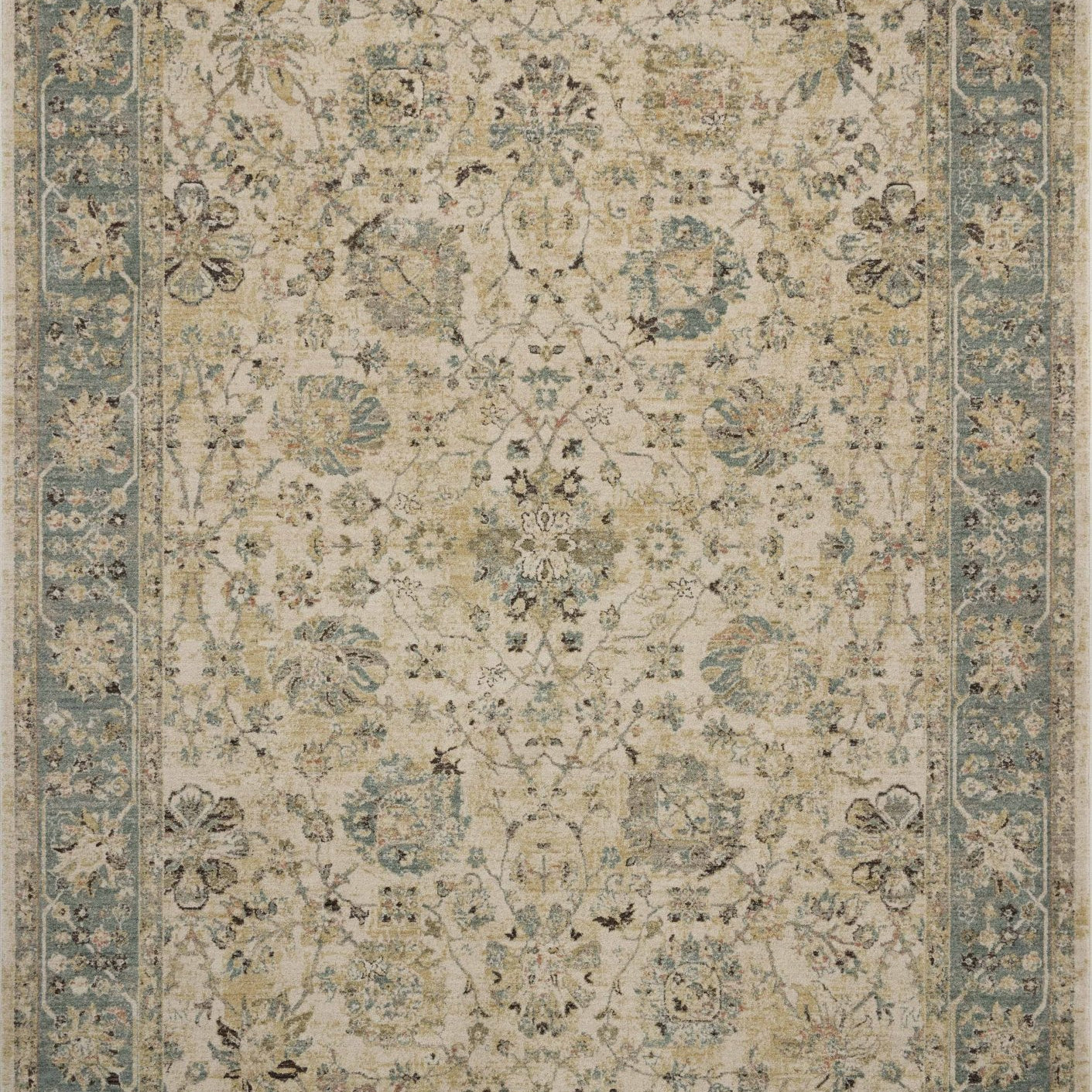 Loloi Briar Ant. Ivory / Blue Area Rug White Cliff Studio Area Rug