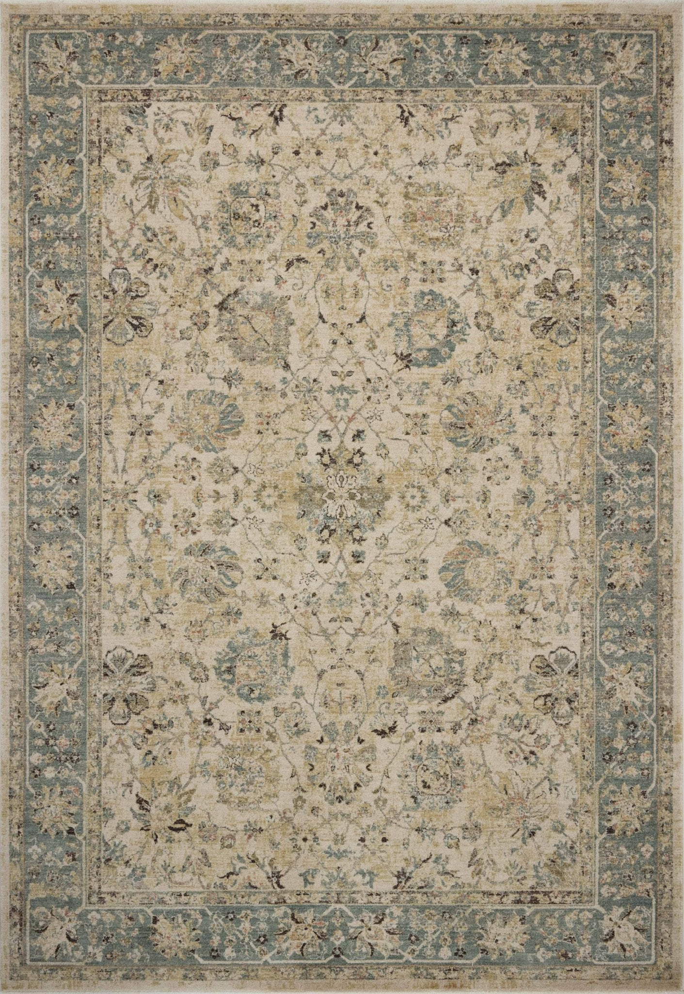 Loloi Briar Ant. Ivory / Blue Area Rug White Cliff Studio Area Rug