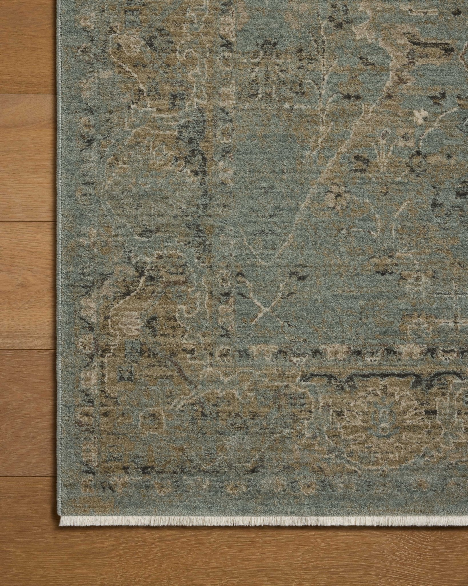 Loloi Briar Aqua / Olive Area Rug White Cliff Studio Area Rug