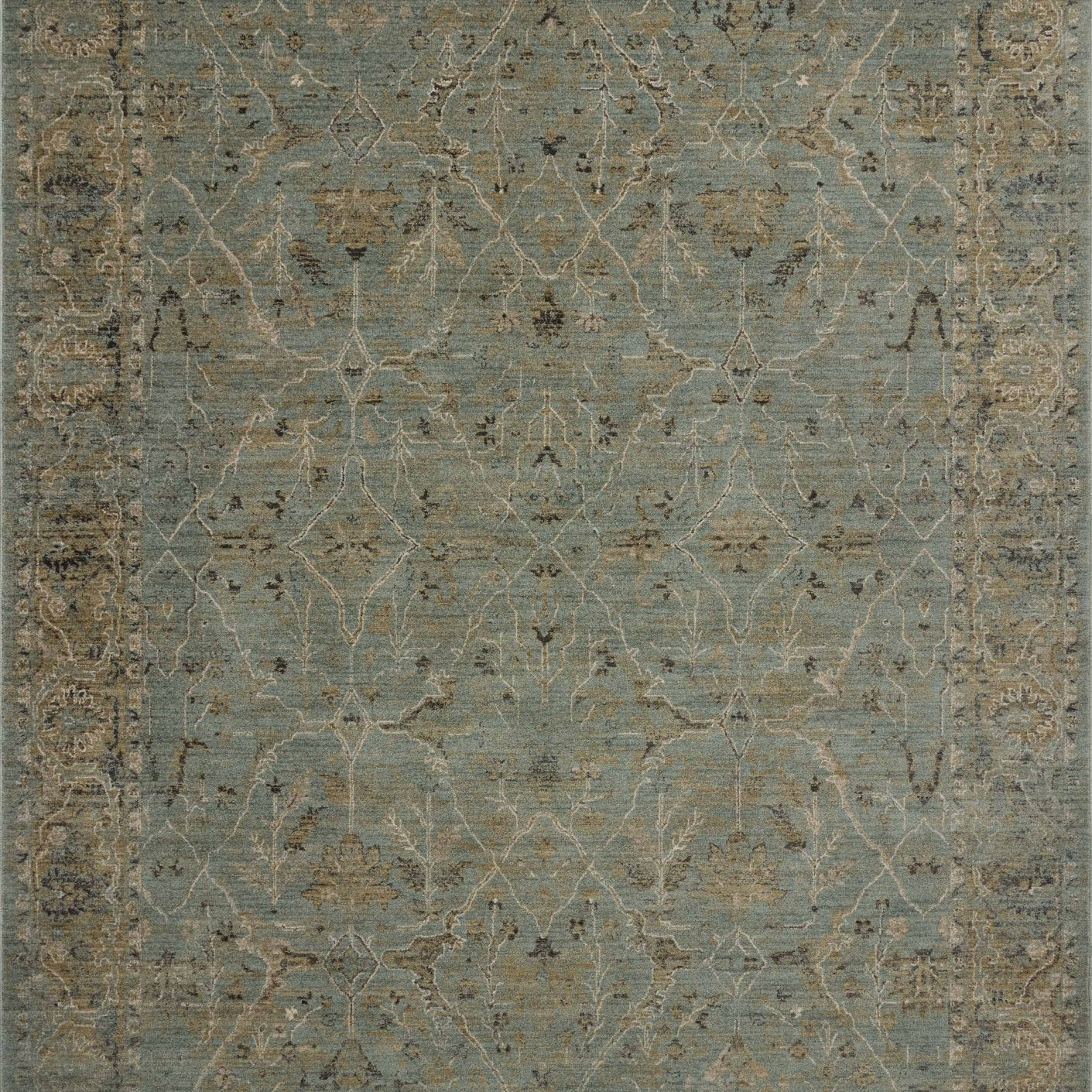 Loloi Briar Aqua / Olive Area Rug White Cliff Studio Area Rug