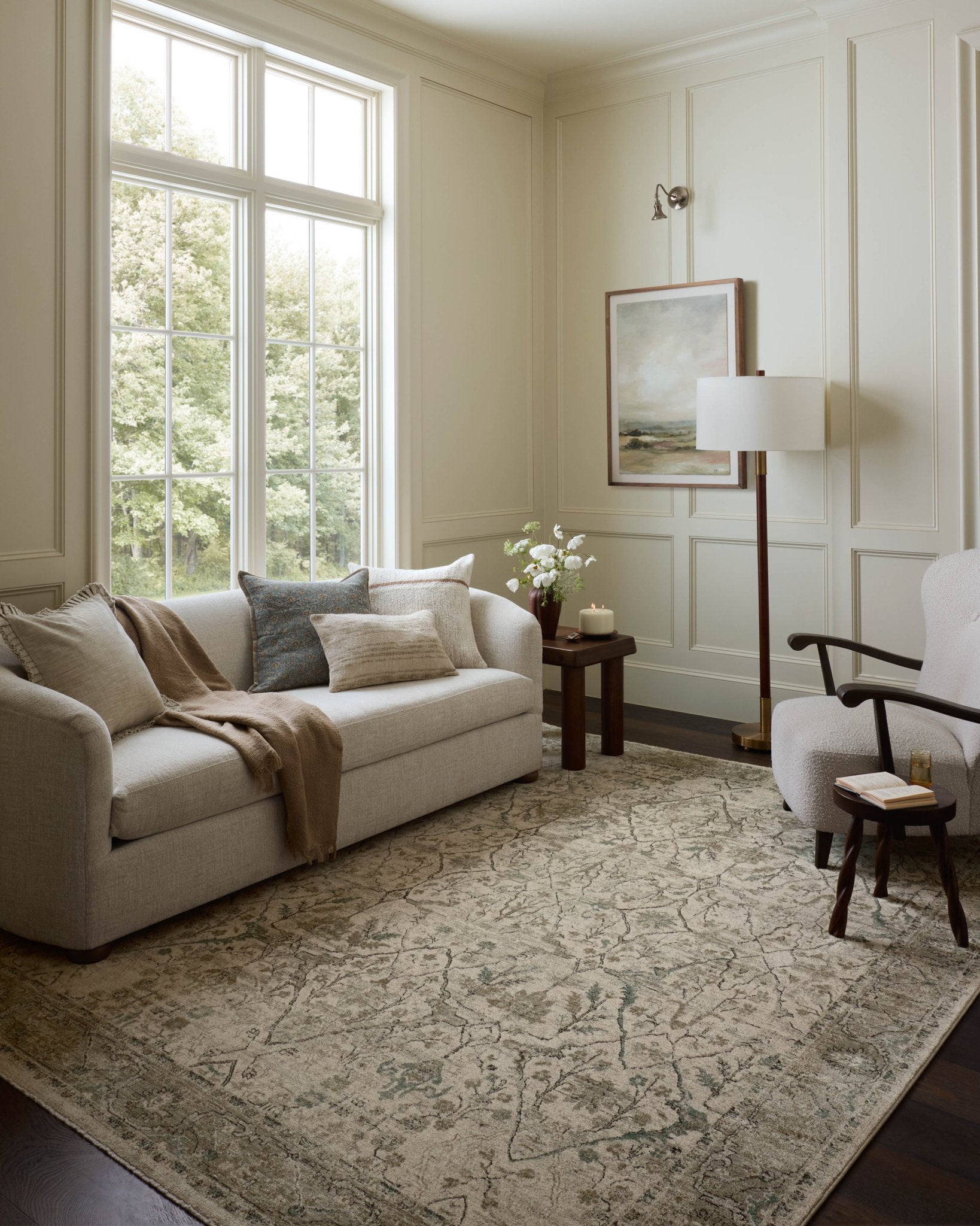 Loloi Briar Ivory / Sage Area Rug White Cliff Studio Area Rug