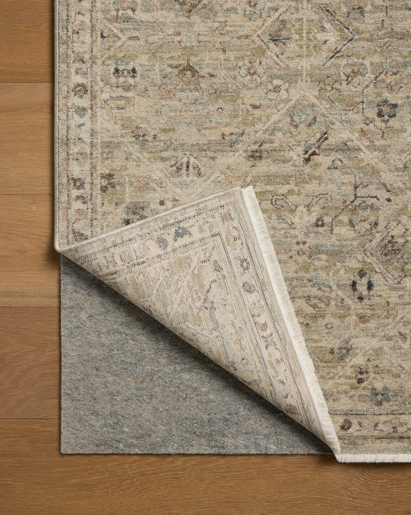 Loloi Briar Silver / Moss Area Rug White Cliff Studio Area Rug