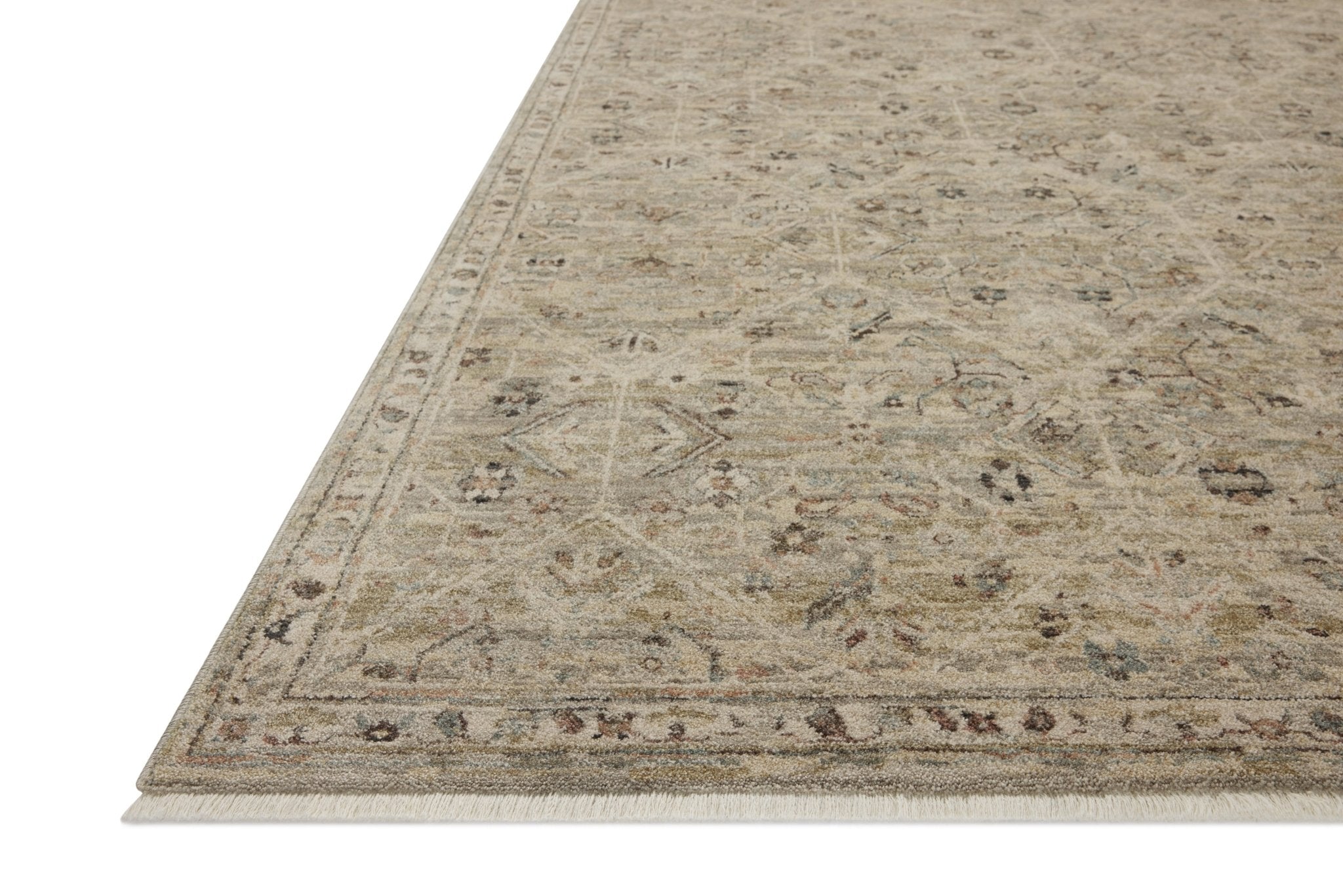 Loloi Briar Silver / Moss Area Rug White Cliff Studio Area Rug
