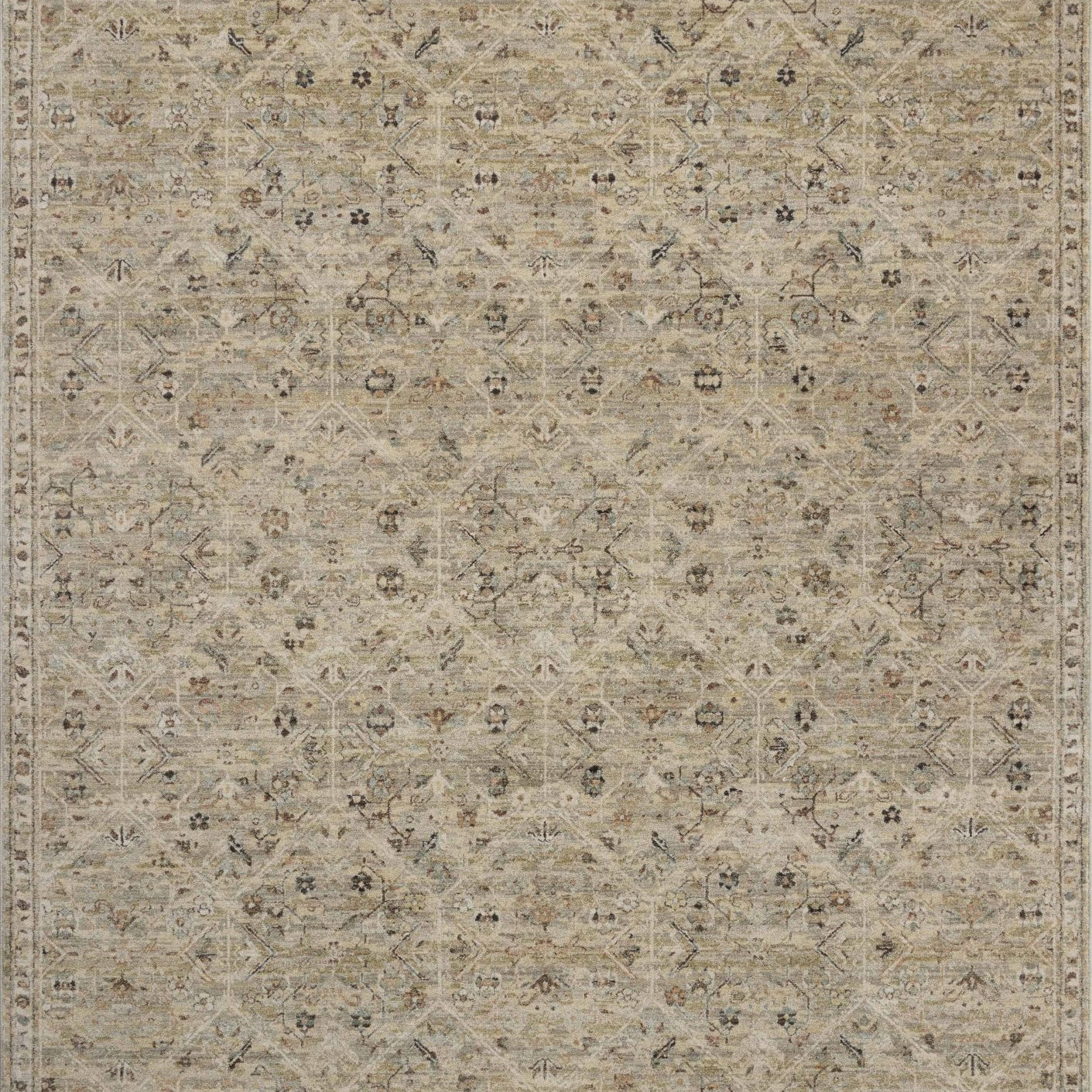 Loloi Briar Silver / Moss Area Rug White Cliff Studio Area Rug