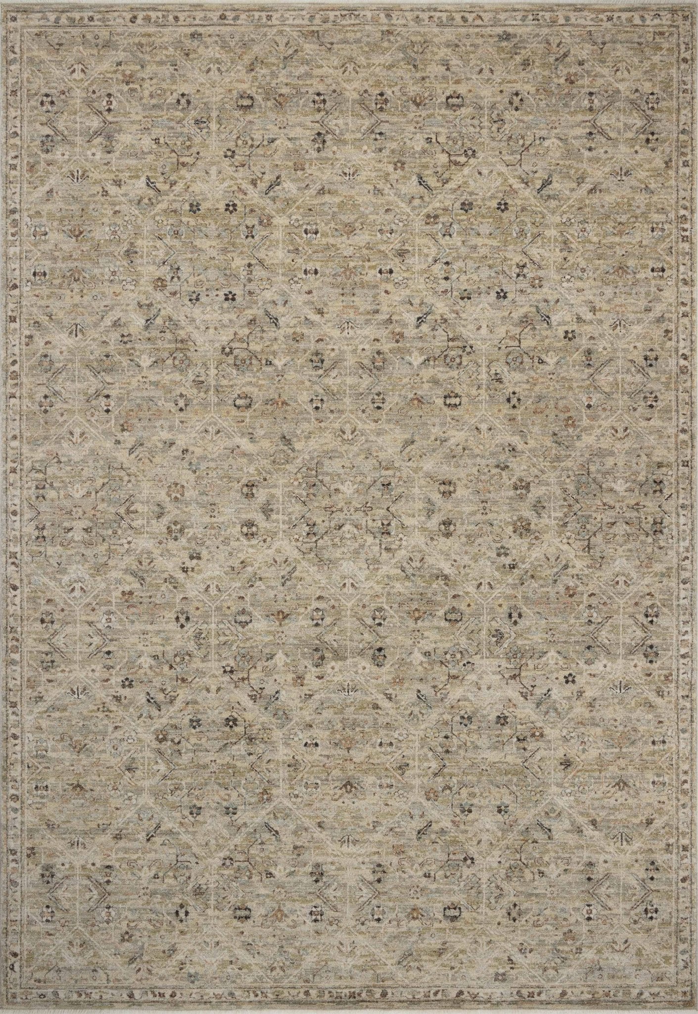 Loloi Briar Silver / Moss Area Rug White Cliff Studio Area Rug