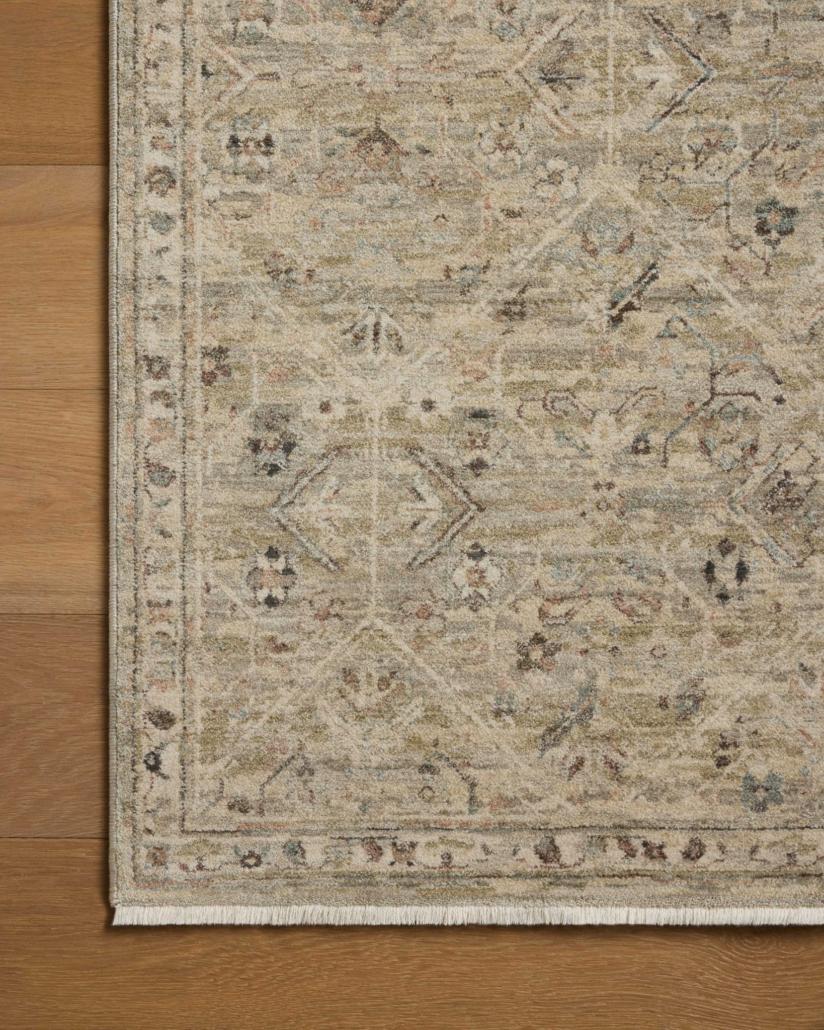Loloi Briar Silver / Moss Area Rug White Cliff Studio Area Rug