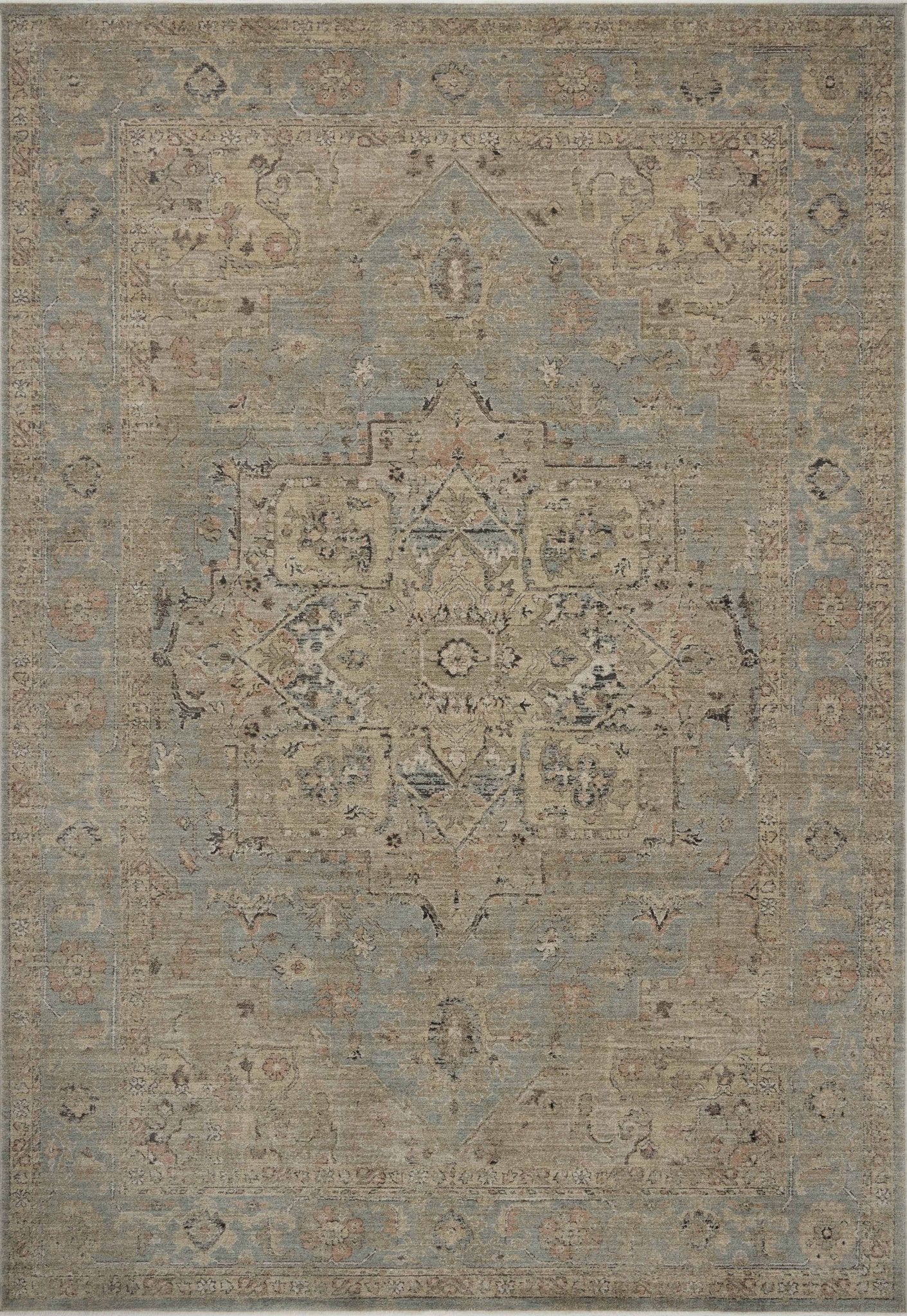 Loloi Briar Sky / Moss Area Rug White Cliff Studio Area Rug